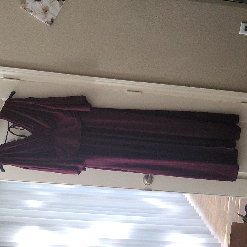 Plus size.. Burgundy formal gown dress